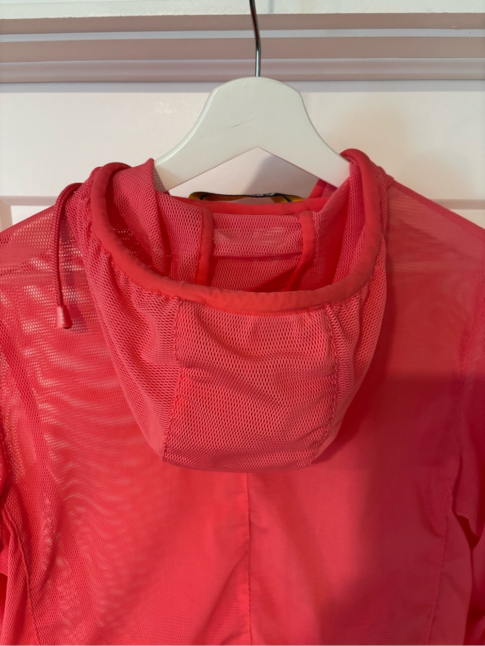 K-Way Coral Red Hooded Mesh Jacket - Picture 8 of 13